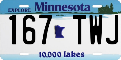 MN license plate 167TWJ