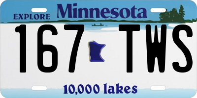 MN license plate 167TWS
