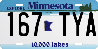 MN license plate 167TYA