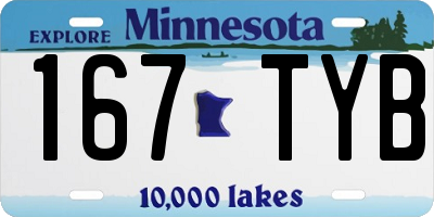 MN license plate 167TYB