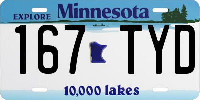 MN license plate 167TYD