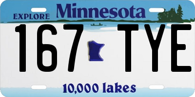 MN license plate 167TYE
