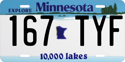 MN license plate 167TYF