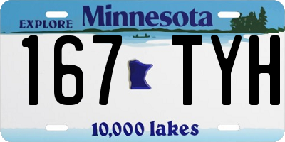 MN license plate 167TYH