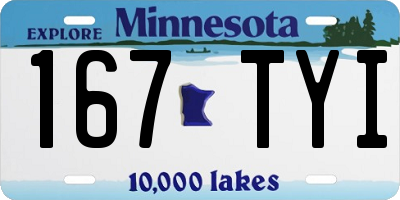 MN license plate 167TYI