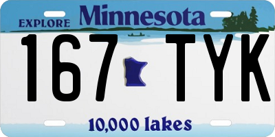 MN license plate 167TYK