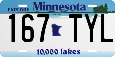 MN license plate 167TYL