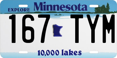MN license plate 167TYM