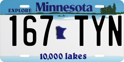 MN license plate 167TYN