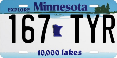 MN license plate 167TYR