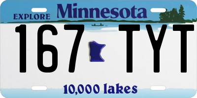 MN license plate 167TYT