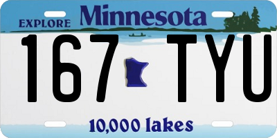 MN license plate 167TYU