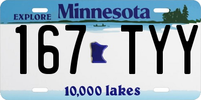 MN license plate 167TYY