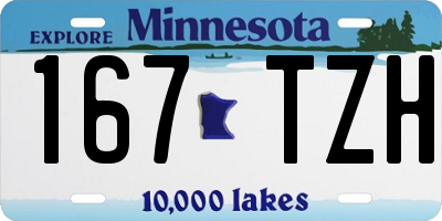 MN license plate 167TZH