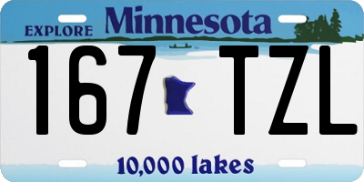 MN license plate 167TZL