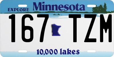 MN license plate 167TZM