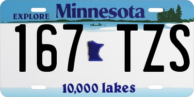 MN license plate 167TZS