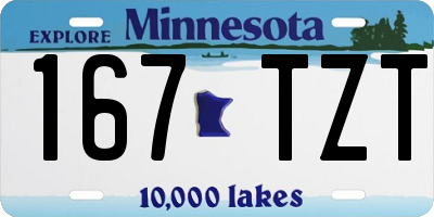MN license plate 167TZT