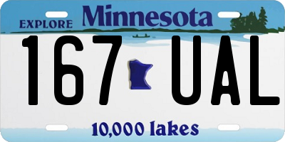 MN license plate 167UAL