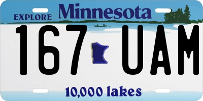 MN license plate 167UAM
