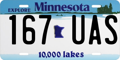 MN license plate 167UAS