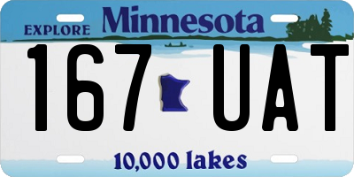 MN license plate 167UAT
