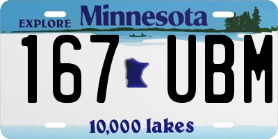 MN license plate 167UBM