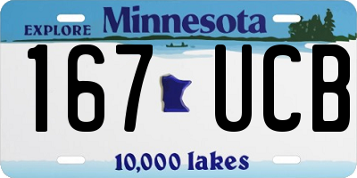 MN license plate 167UCB