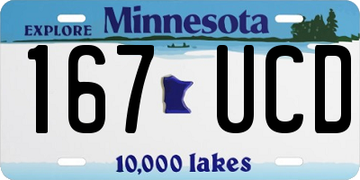 MN license plate 167UCD