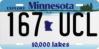 MN license plate 167UCL