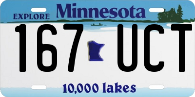 MN license plate 167UCT