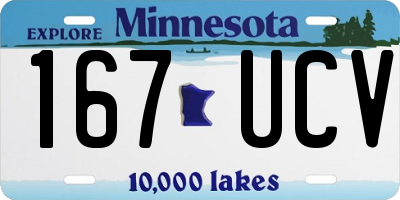 MN license plate 167UCV