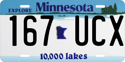 MN license plate 167UCX