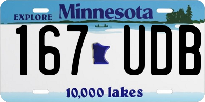 MN license plate 167UDB