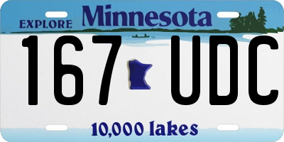 MN license plate 167UDC