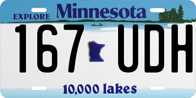 MN license plate 167UDH