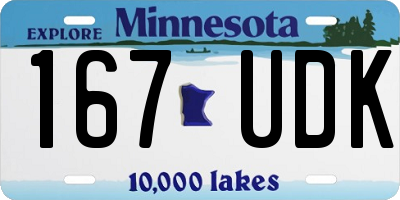 MN license plate 167UDK