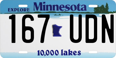 MN license plate 167UDN