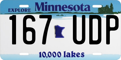 MN license plate 167UDP