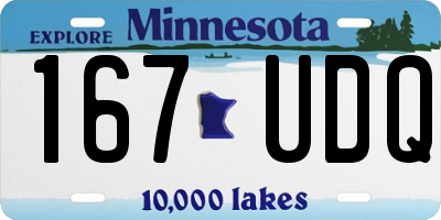 MN license plate 167UDQ