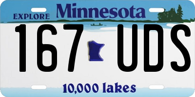 MN license plate 167UDS