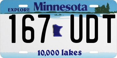 MN license plate 167UDT