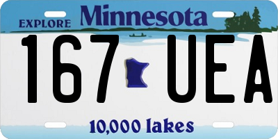 MN license plate 167UEA