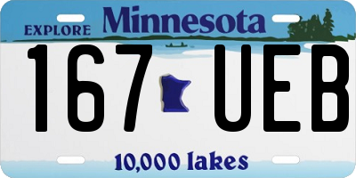 MN license plate 167UEB