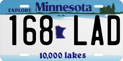 MN license plate 168LAD