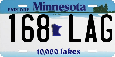 MN license plate 168LAG