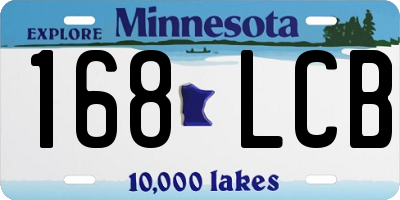 MN license plate 168LCB