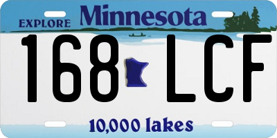 MN license plate 168LCF