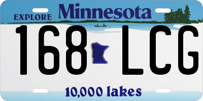 MN license plate 168LCG