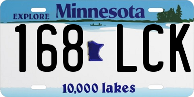 MN license plate 168LCK